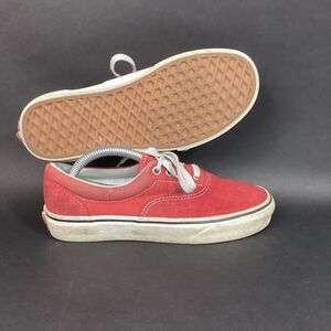 Vans OTW-Men 5/Women 6.5-Classic-DoubleRed Suede-Checkered/Checkerboard Low Shoe